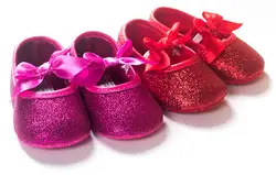 Горячая Распродажа модная детская обувь для девочек Первые ходунки Bling baby girl обувь Золотой/розовый/серебристый/ярко-розовый цвета для 0-12