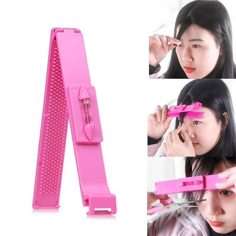 

2018 New Fashion Women Bangs Level Hair Cutting Tool Plastic Hair Trimmer Fringe Beauty Hair Care Accessories Hairdressing Clip