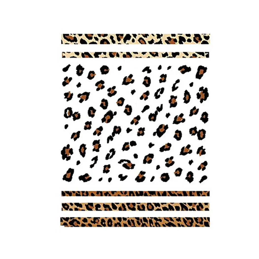 Leopard Print Pattern Переводные картинки для дизайна ногтей модные наклейки подходят