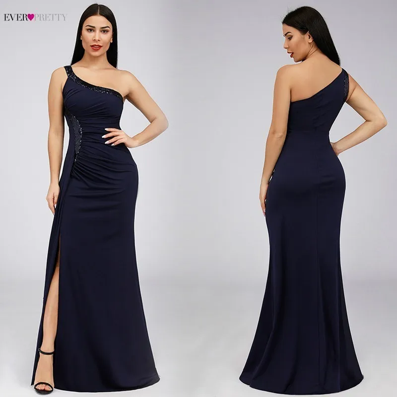 US $30.14 Bodycon High Split Evening Dresses Ever Pretty Sequined One Shoulder Mermaid Elegant Women Long Party Gowns Robe Soiree 2020