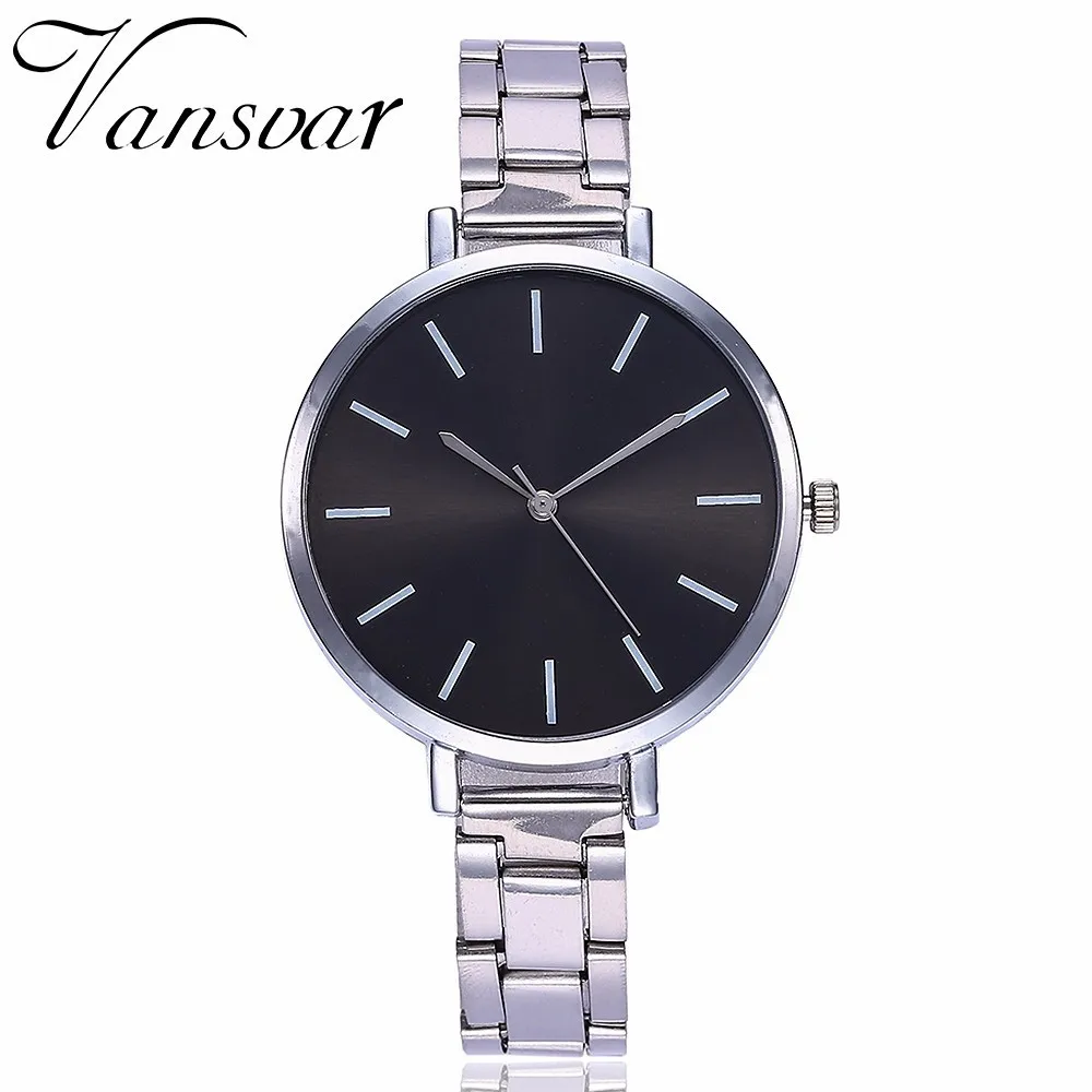 

Vansvar Brand Fashion Women Silver Stainless Steel Watch Luxury Ladies Colorful Dial Quartz Watch Relogio Feminino Dropshipping