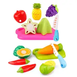 6 шт. еда фрукты овощи резка ролевые игры игрушка Детские кухонные игрушки наборы для ухода за кожей дети игрушечный миксер Новый Забавный