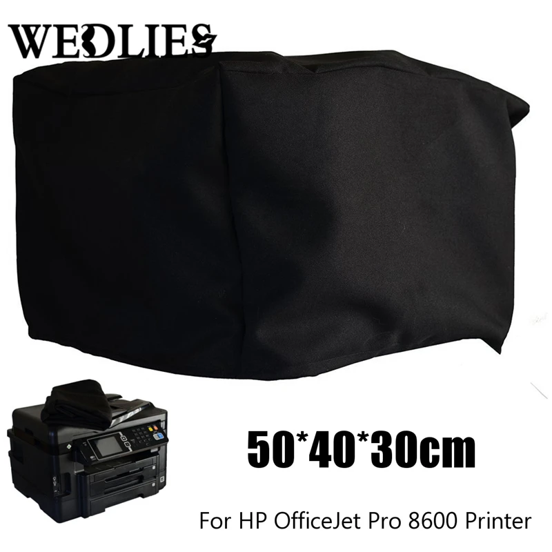 Polyester-cotton Dust Cover for OfficeJet Pro 8600 Printer Chair Table Cloth Black Outer Silver-grey Lining 20x16x12''