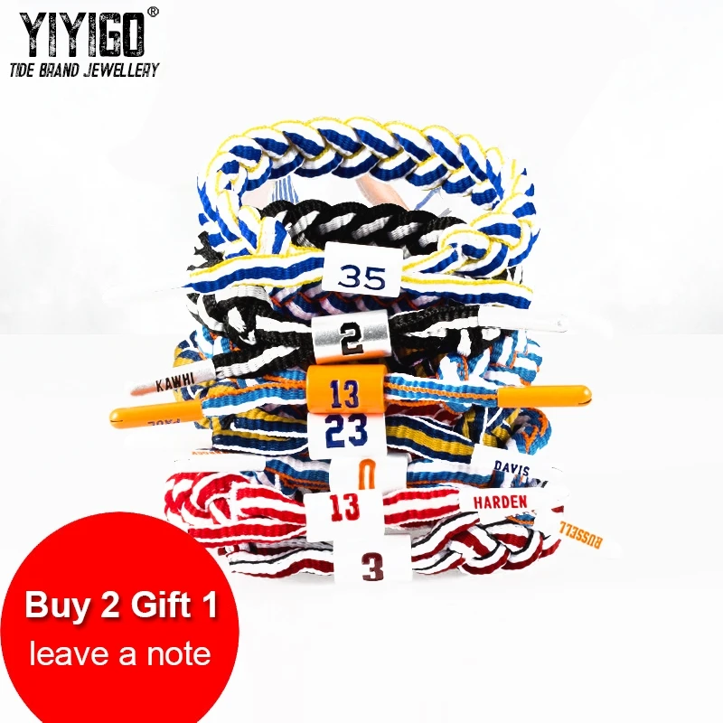 /Buy 2 Get 1 Free/ 1Pieces Basketball Weave Bracelets For Men Lover's Curry Kobe Harden James Adjustable In Length Wristband