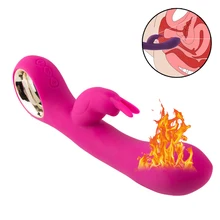USB Charging Magic Heating Dildo Vibrator for Woman G Spot Vaginal Massager Female Masturbation Clitoris Stimulator Sex Vibrator
