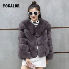 Модное пальто из искусственного меха лисы и норки для зимы, Женское пальто, женские короткие очки, Chaquetas Mujer, осенняя куртка из меха кролика, искусственный мех