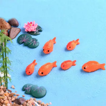

2Pcs Fish Shape Resin Micro Landscape Mediterranean Style View Fish Tank Fleshy Miniatures Decors Crafts Ornaments