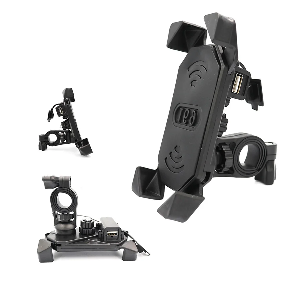 

Mobile phone Bracket Cellphone Nonslip Holder USB Charger Motorcycle Universal Charging Handle Mounted #1127
