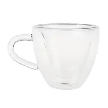 Креативная модная прозрачная стеклянная чашка в форме сердца Размер: L