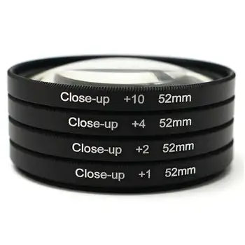 

52 mm Close-Up Macro Lens Filters Kit +1 +2 +4 +10 Camera Optical Glass Micro New Arrival
