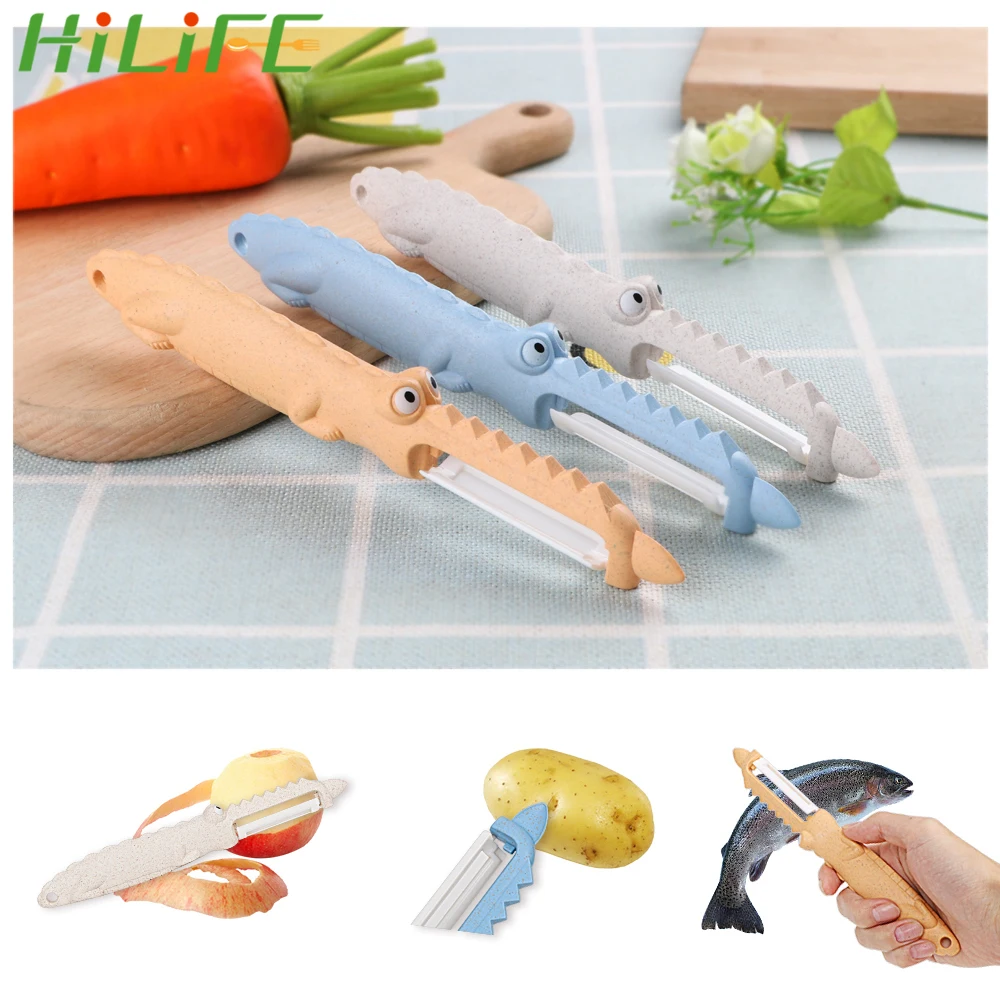 

HILIFE Carrot Potato Fruit Shred Grater Vegetable Peeler Knife Ceramics Peeler Zester Crocodile Sharp Cutter Slicer Kitchen Tool