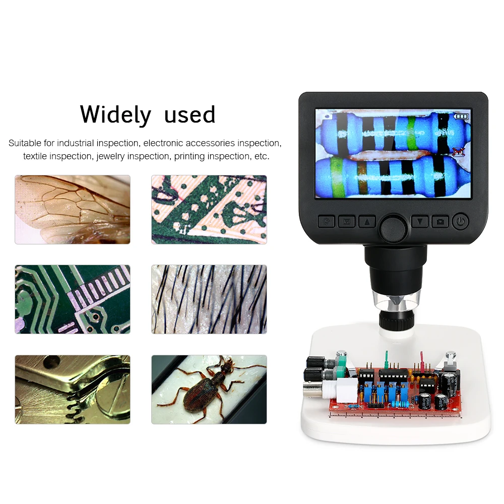 

Portable USB Digital Inspection Microscope 800x 4.3 Inch LCD Display 8 LEDs Industry Soldering Mikroskop Magnifier