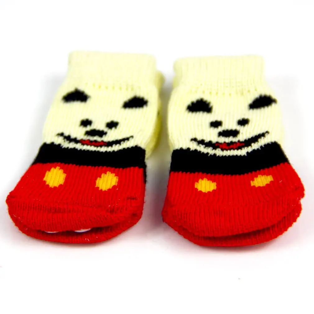 

Lovely Cartoon Pets Fashion Pets Dogs Socks Cute Puppies Dogs Pet Knits Socks Anti Slip Skid Bottom Keep Warm Socks