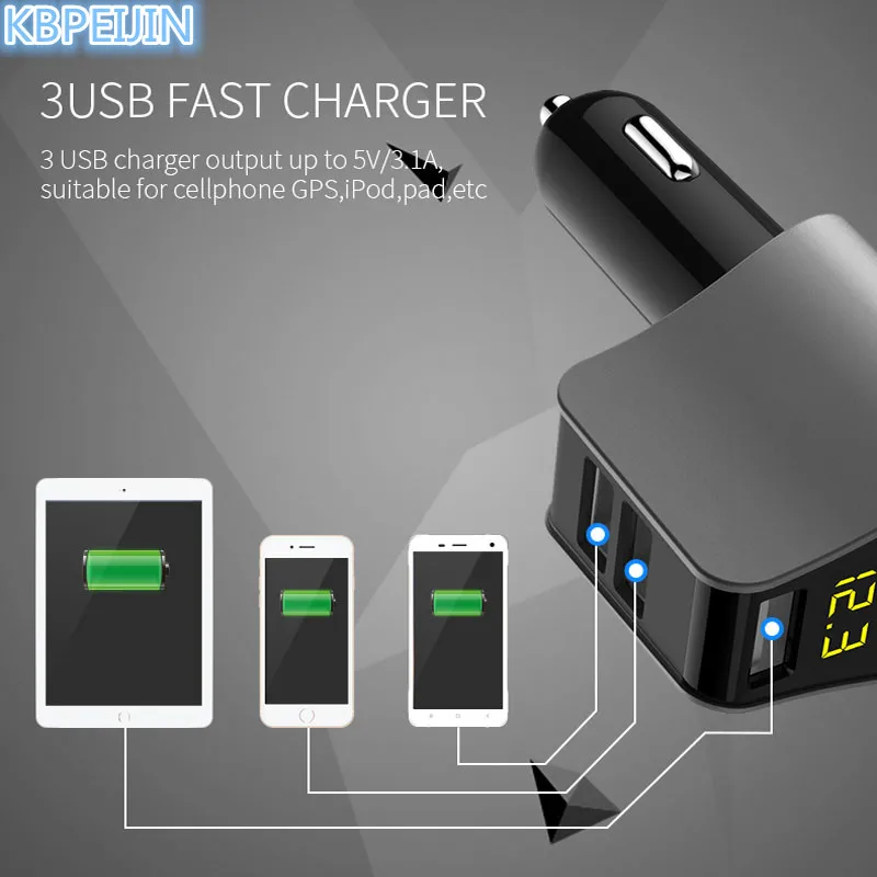 USB Автомобильное зарядное устройство Автомобильный Стайлинг разъем питания LED