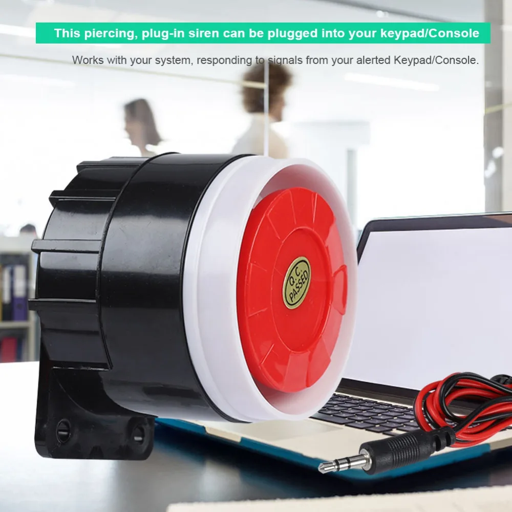 120dB DC 12V мини красный проводной рупор сирена звуковой сигнал Системы