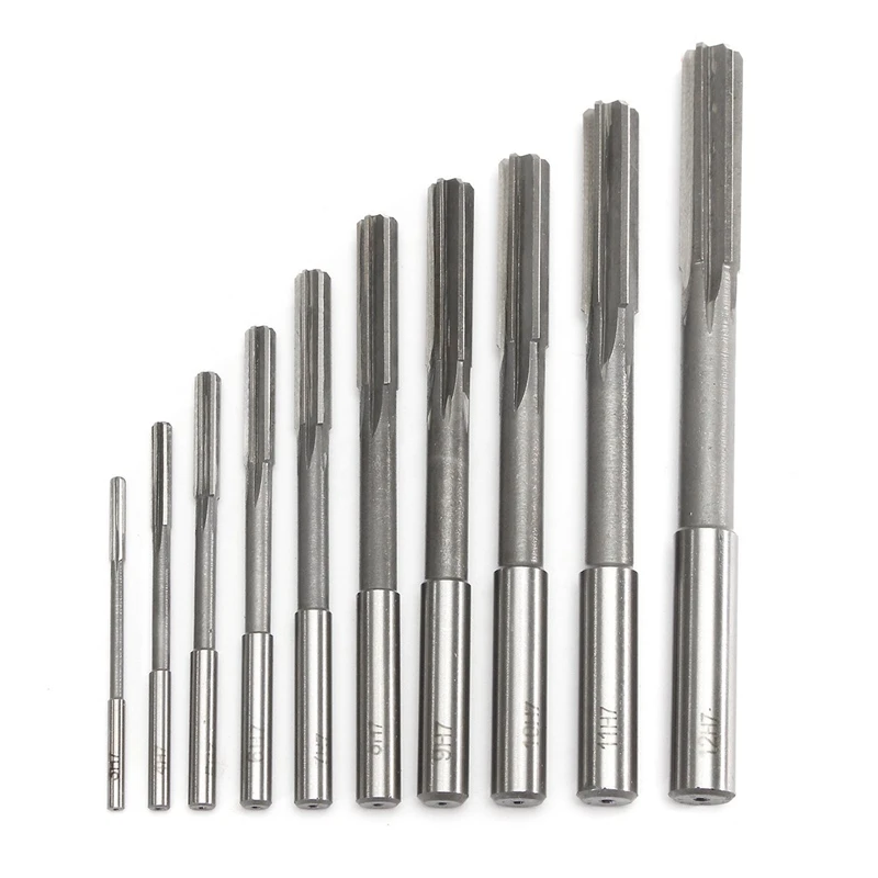 

10pcs HSS H7 Straight Shank Milling Reamers Set Precision Chucking Machine Cutter Tool 3/4/5/6/7/8/9/10/11/12 mm
