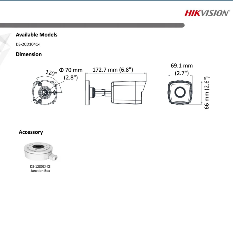 DS-2CD1031-I Hik 3MP пуля камера POE недорогая ip-камера Замена DS-2CD2035 H.264+ 30mIR нет-SD карты Рождество