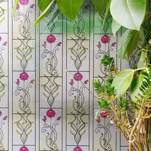 Ширина 30/45/60/90 см декоративная пленка матовый розовый железные Цветочные со стеклом пленка защита от солнечных лучей, цветное текстурированная стикер окна