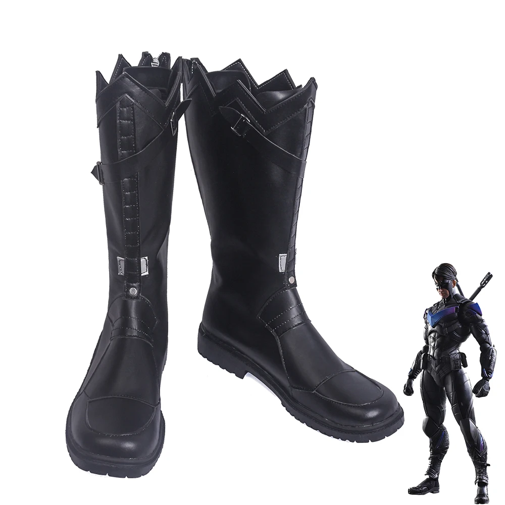 Batman Arkham Knight Nightwing Men Cosplay Shoes Boots Customized Size