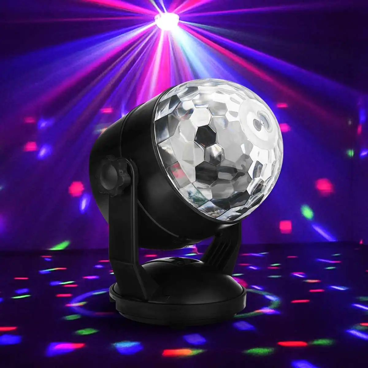 Магический шар авто светодиодный свет для сцены RGB Голос Звук Управление ночника аккумуляторный, с подзарядкой от USB Disco кристалл DJ клуб бар
