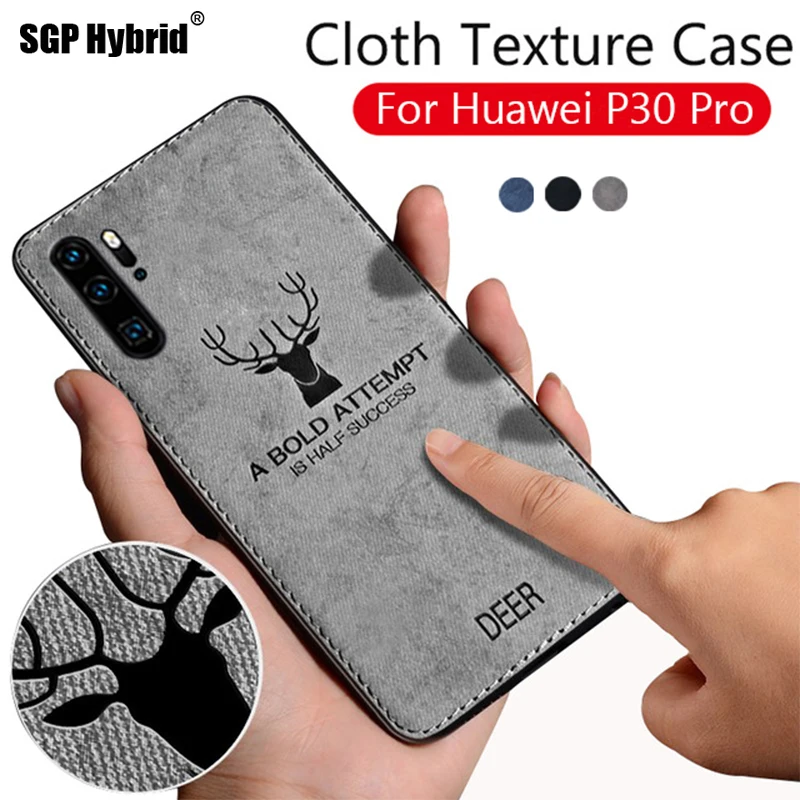 

Cloth Texture Case For Huawei P30 pro P20 lite Silicone case shell For Huawei P 30 20 lite pro Antlers Pattern Phone Case P30pro