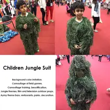 Детский Костюм Под джунгли, камуфляжная охотничья одежда, детская униформа, боевая одежда, охотничий костюм, наблюдение за птицами, охота, одежда