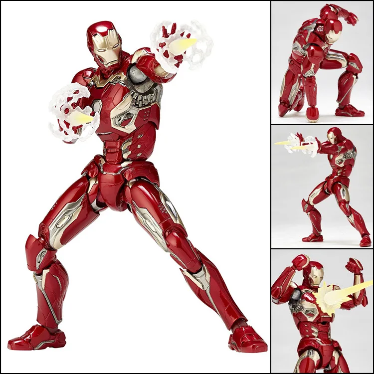 Action Figure Toys Iron Man MK45 17cm PVC Toys Movable Model Super Hero of Avengers 2 Boxed Ornaments