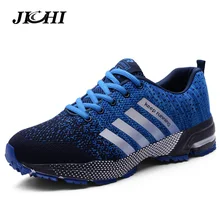 2019 Sapatos Esporte de Corrida Dos Homens Par Sapatos Casuais Homens Flats Sneakers Malha Respir&aacute;vel sapatos de Caminhada Ao Ar Livre Cal&ccedil;ados Esportivos Formadores(China)