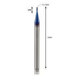 1 шт. 4 продольные фрезы мм хвостовик вольфрам карбида фрезы Синий Nano покрытием гравировальный резаки для SIM карт чугуна твердая древесина