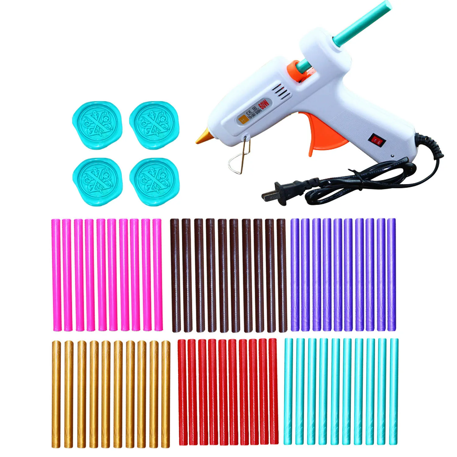 

10pcs Mini Flexible Glue Gun Sealing Wax Stick for Retro Vintage Wax Seal Stamp Invitations Envelope Letter