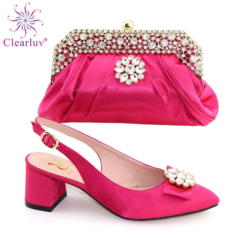 2019 Italian Shoes with Matching Bags for Wedding Women Shoes and Bag