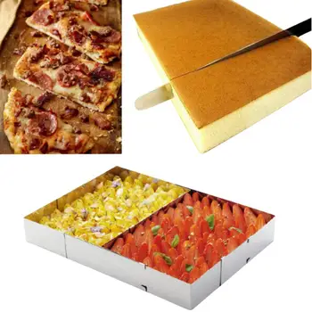 

Adeeing Adjustable Stainless Steel Rectangle Cake Mousses Baking Mold