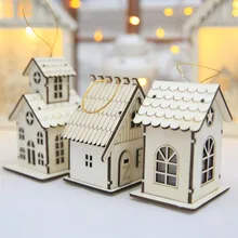 

New year Christmas Pendant Table Cabins Pendant Ornaments Christmas Decoration For Home Christmas Decoration Luminous Cabins