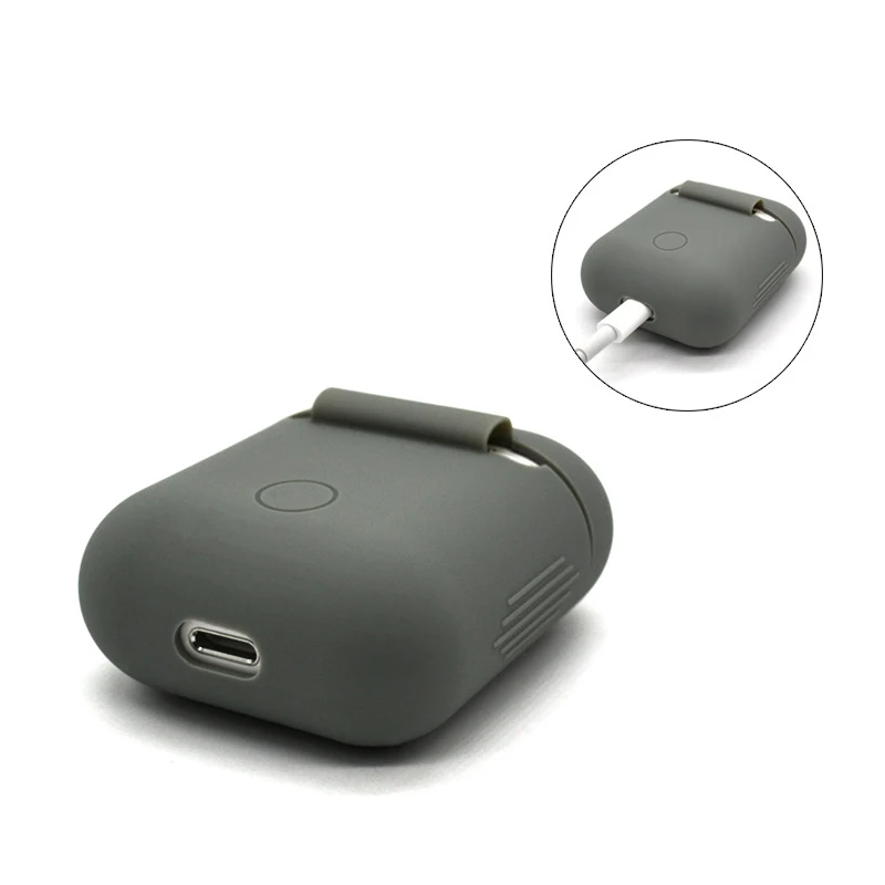 

For Airpods Silicone Sheath For Apple Wireless Bluetooth Headset Charging Box Protective Sheath Anti-fall Receiving Box Set