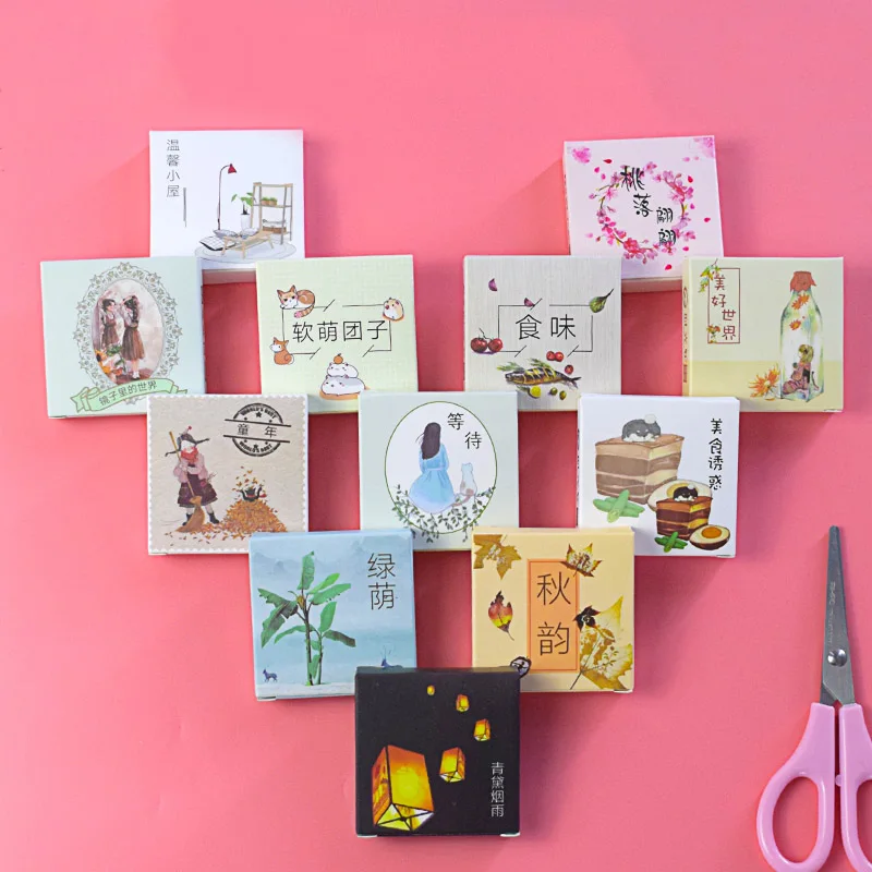 40 шт. милые канцелярские наклейки Kawaii Наклейки с растениями Бумажные Клейкие для