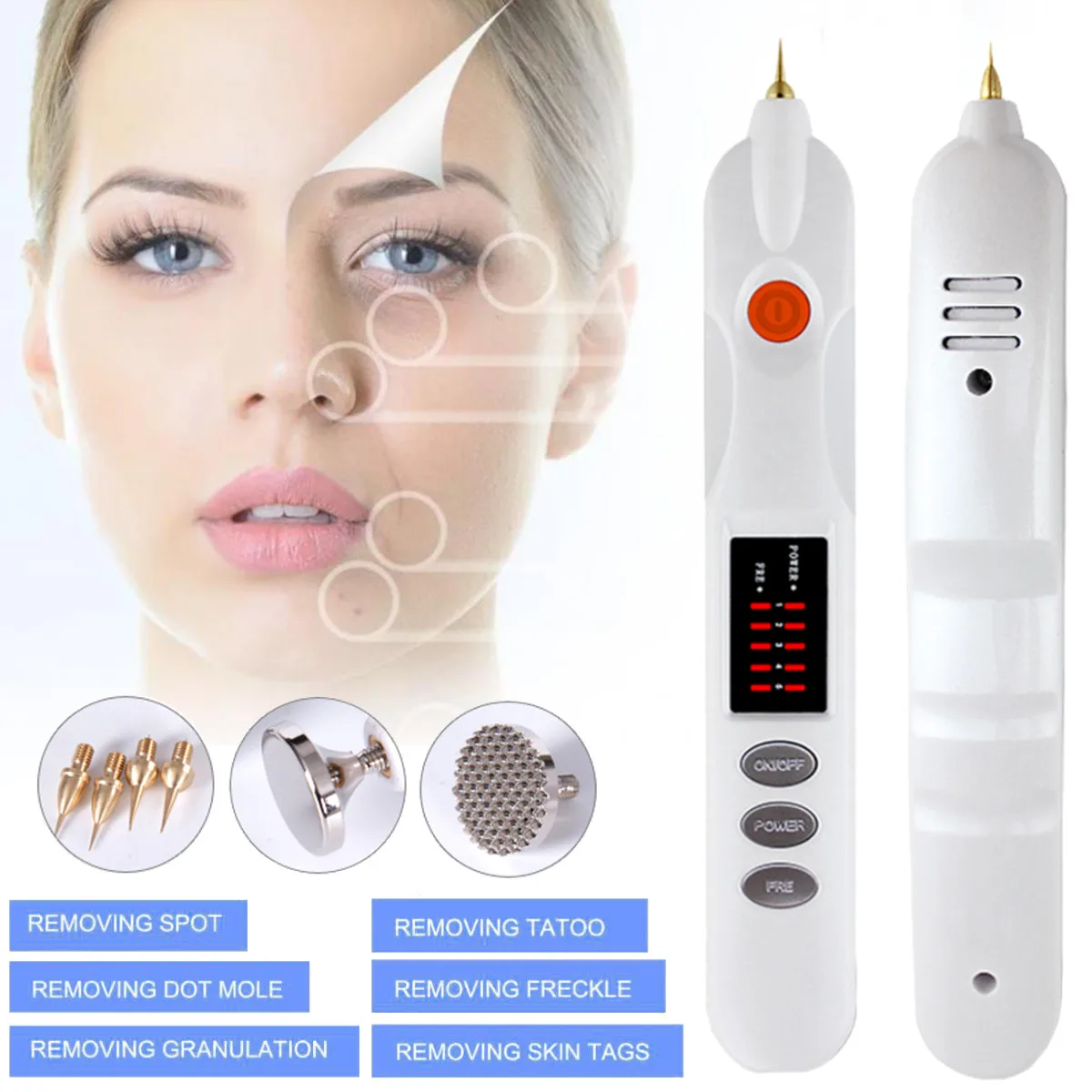 

New Laser Plasma Pen Facial Skin Dark Spot Remover Mole Tattoo Removal Machine Face Blackhead Blemish Remover Personal Skin Care