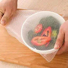 4 шт./компл. силиконовая чаша Чехлы Еда свежие Обёрточная бумага многоразовые силиконовые Обёрточная бумага печать крышка стрейч вакуумный Еда Обёрточная бумага Кухня