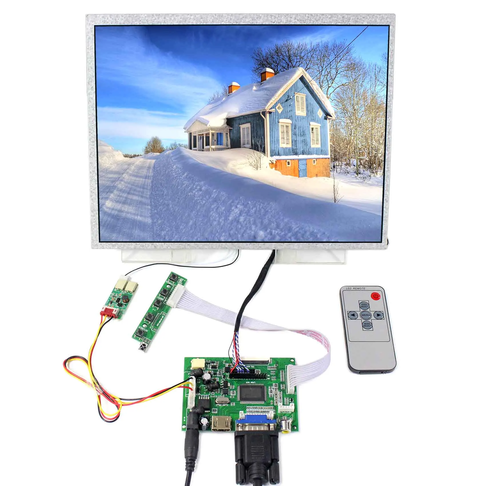 

HD MI VGA 2AV LCD Board Work with 12.1" VS121T-001A 1024X768 LCD Screen