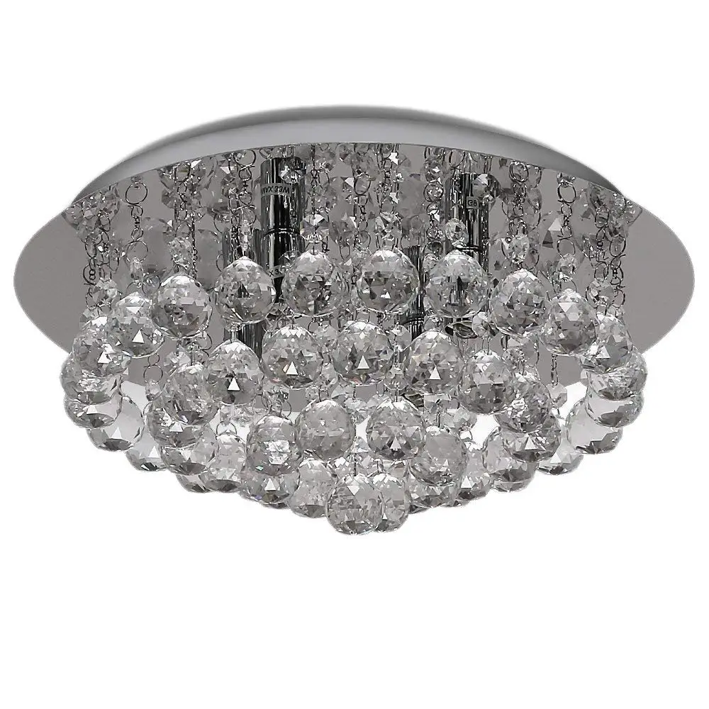 

LED crystal ceiling light lamp round 49drops lighting for front balcony porch surface mounted aisle light fixture