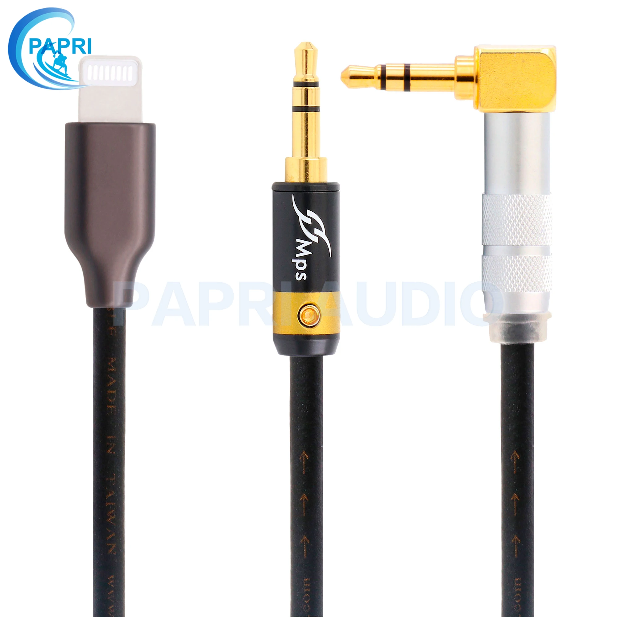 PAPRI 6N OCC Lighting To 3 5mm Jack Audio Extension Cable Aux Cord for IPhone XS Max X 10 8 Plus Car Speaker Headphone Connector