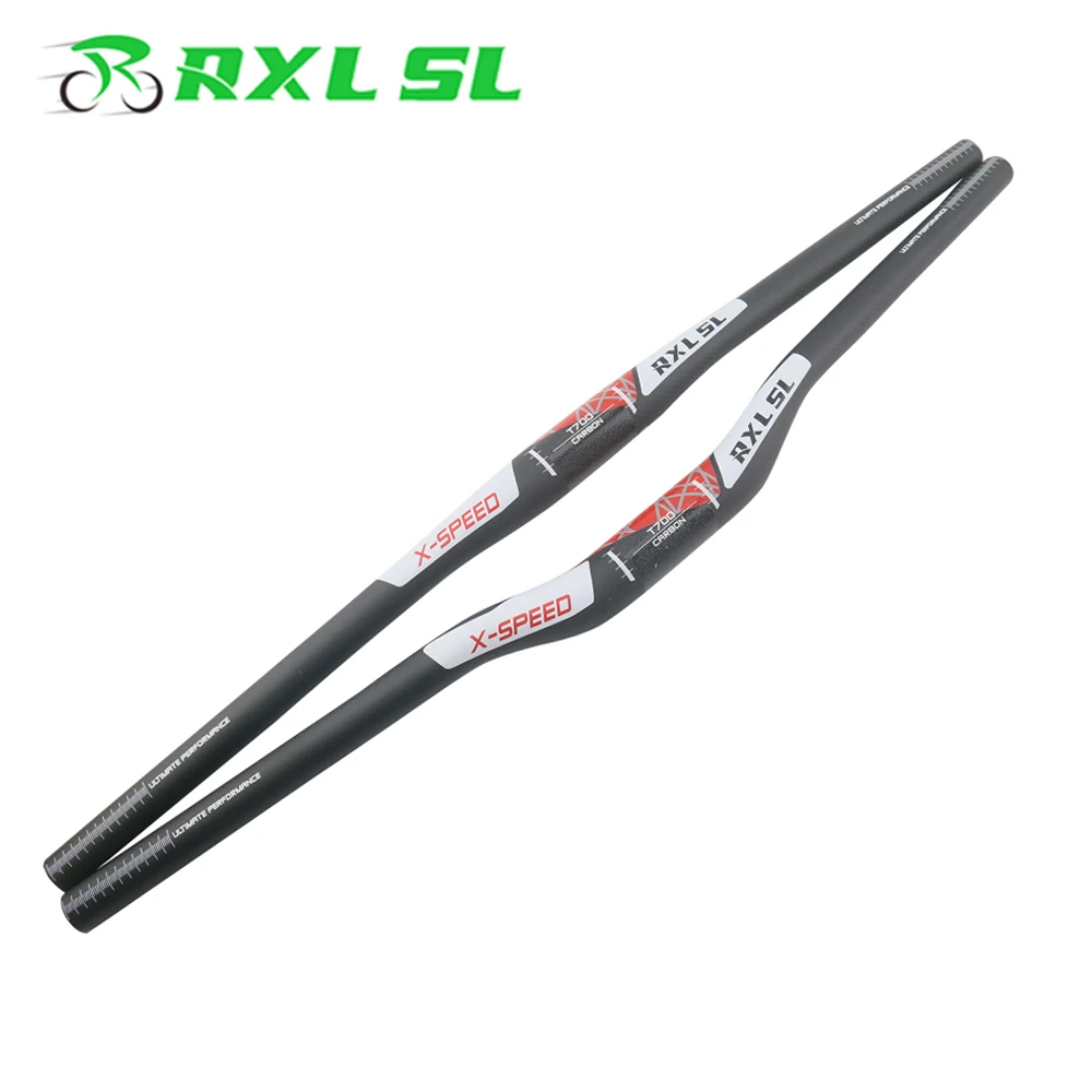 RXL SL 31 8 углеродный руль Mtb горизонтальный/однообразный 3K матовый красный
