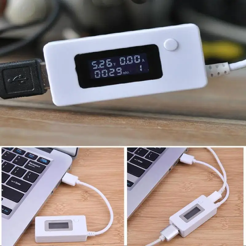 ЖК дисплей USB зарядное устройство мобильный мощность детектор батарея тестер