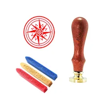 Подпись индивидуальная восковая печать штамп компас картина