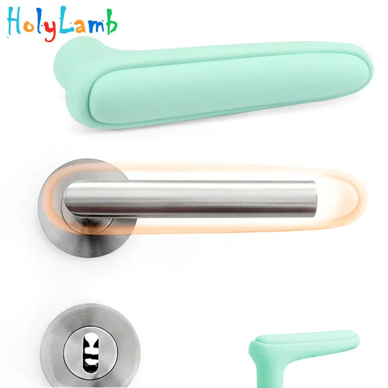1Pcs Silica Gel Child Protection Door Handle Protection Handle Pad Protection From Children Door Stop Security Stopper Door Lock