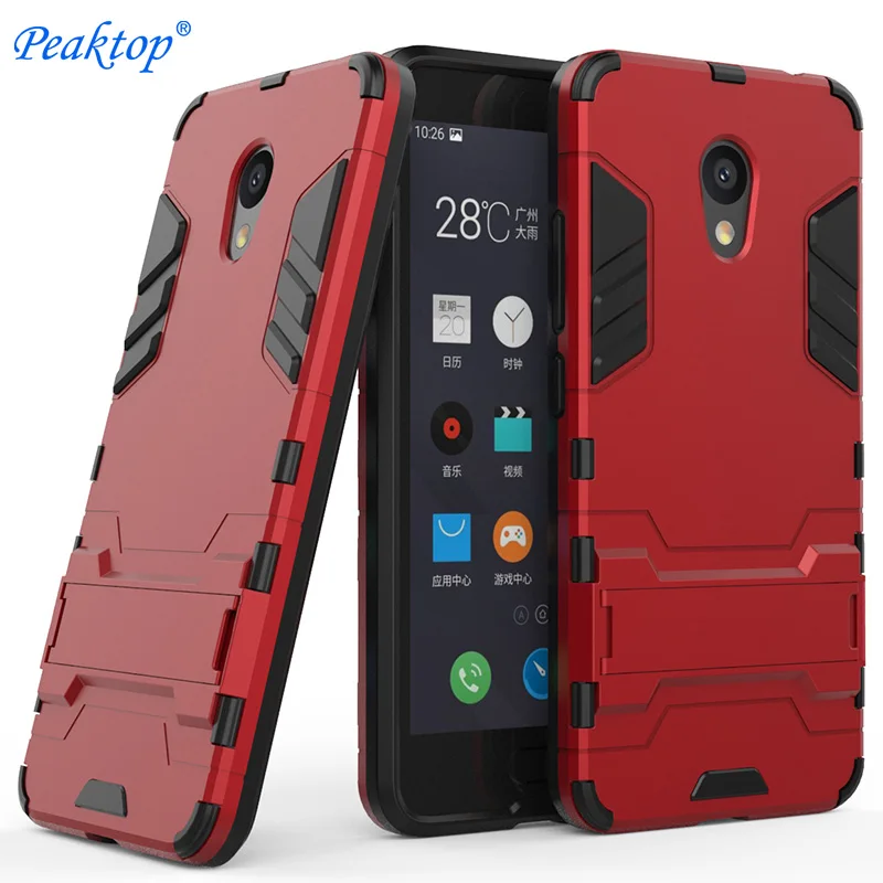 

MEIZU M5C Case Armor Shockproof Stand Silicone Soft Back Cover MEIZU M6 Note Case Meizu M5S A5 M3S M5 M6T MX5 MX6 15 Plus Case