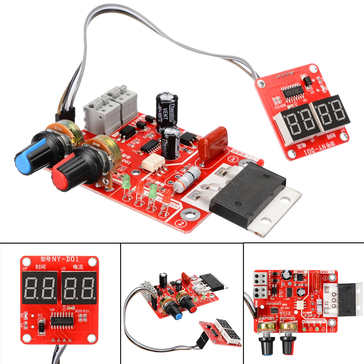 1pc 100A Spot Welding Machine Time Current Controller Control Panel Board Module Replacement Parts NY-D01