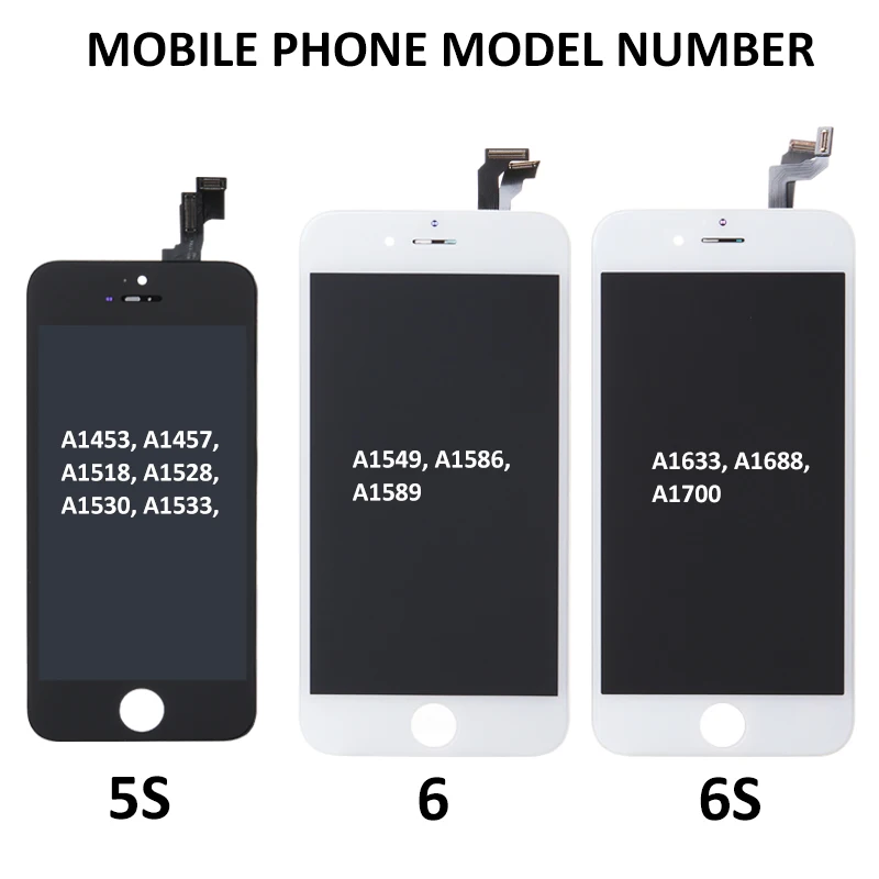 AAA полный комплект в сборе ЖК дисплей для iPhone 5S 6 6S Plus 6P 6SP сенсорный экран