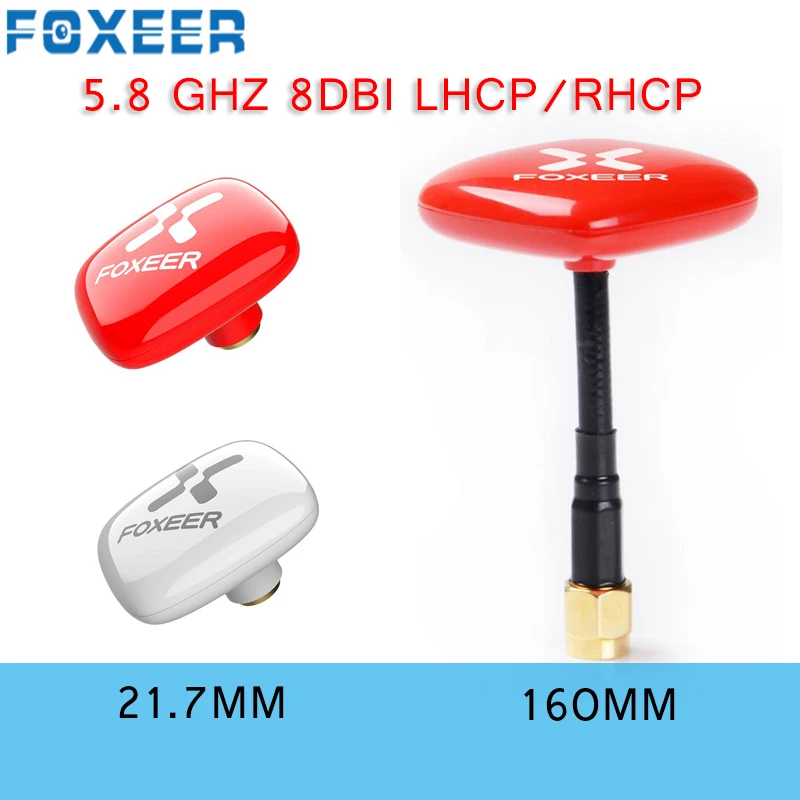 

Foxeer 5.8GHz 8DBi 160mm 84.7 Degree Patch RHCP SMA Black/Red FPV Mini Antenna for RC Remote Control Toys Spare Parts Accs