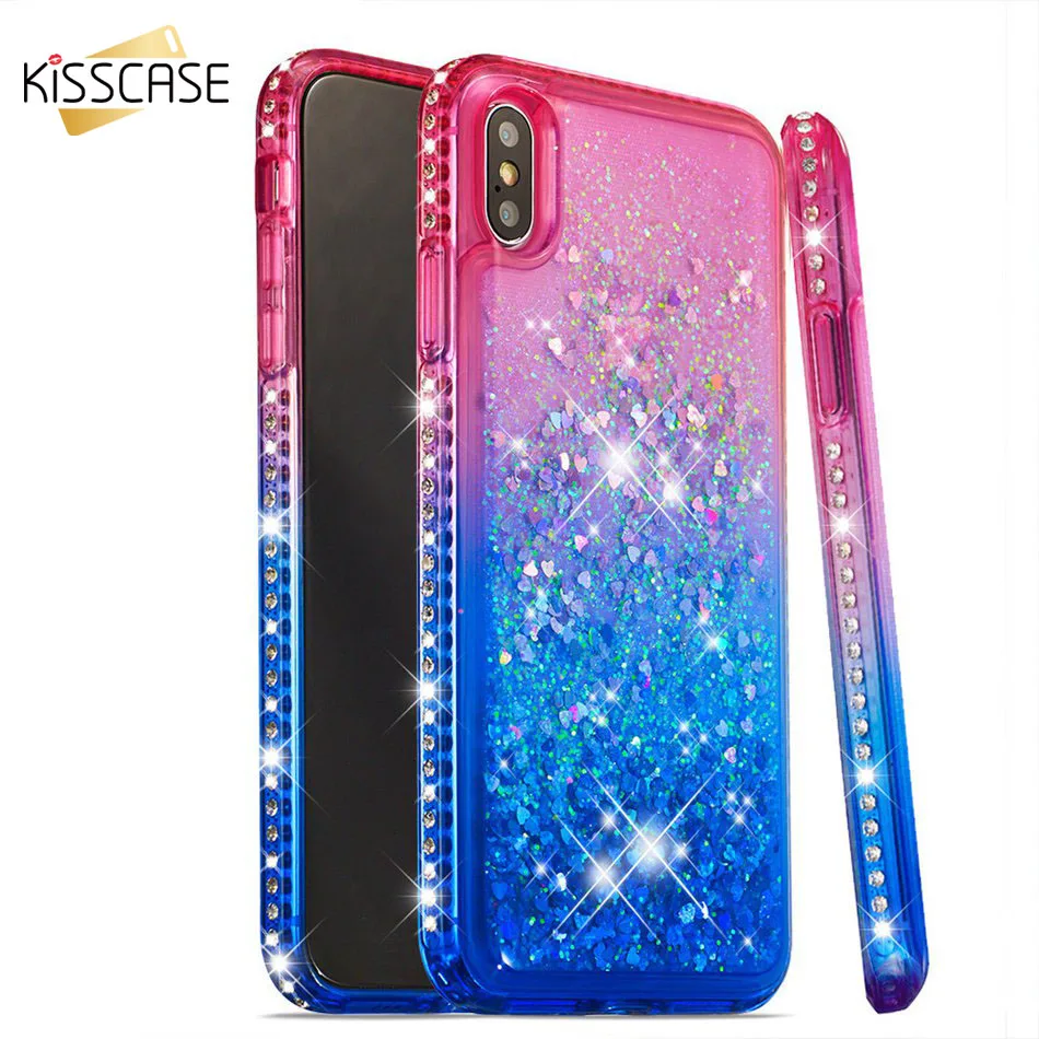 

KISSCASE Glitter Phone Case For Motorola Moto G6 2018 E5 Plus Gradient Soft TPU Cover For Moto G6 Plus Mobile Phone Bags Funda