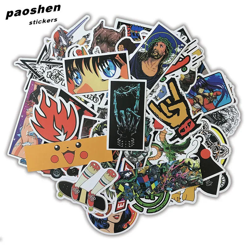 

50 Pcs Graffiti PVC Waterproof Personality Cool Sticker For Car Motorcycle Laptop Skateboard Luggage Furnitur Decal Toy Sticker